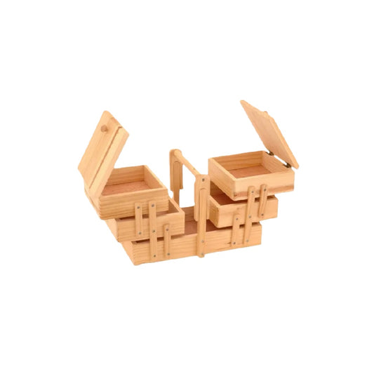 Caja Organizadora de Madera Tipo Acordeón